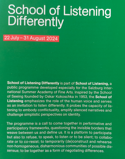 School of Listening Differently